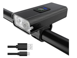 Luz delantera para bicicleta recargable YIZHOOD 800 lúmenes DES1476 (negro)