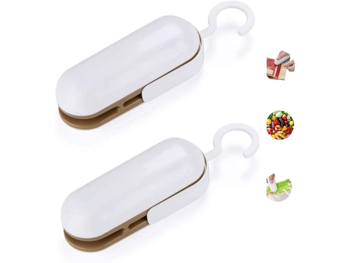Máquina Selladora Mini Para Bolsas 2 Piezas Sellador Plástico Almacenamiento Alimentos