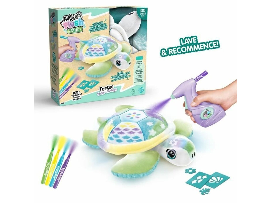 Peluche para Colorear Airbrush Plus Nature CANAL TOYS Turtle