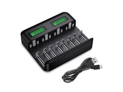 FNINIJEDE Carregador De Bateria Recarregável Inovador Para Vários Tipos De Bateria, Carregador De Bateria Universal Com Tela Lcd Inteligente, Canais De Carregam