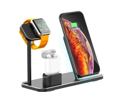 Soporte Almofada Carregamento Rápido Sem Fio Série Para Apple Yizhood Negro