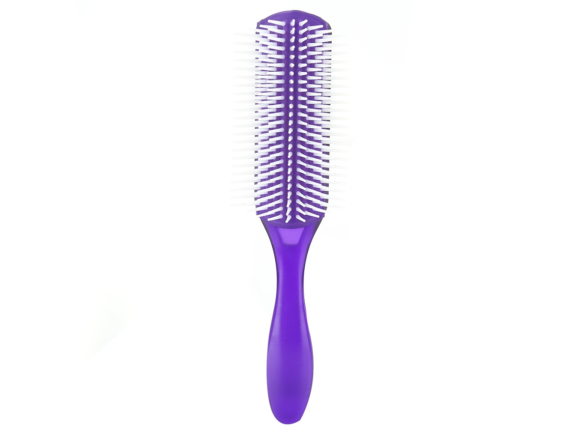 Peine De 9 Filas Antistático Para Peinado Y Masaje Capilar Herramienta De Peluquería Color Púrpura
