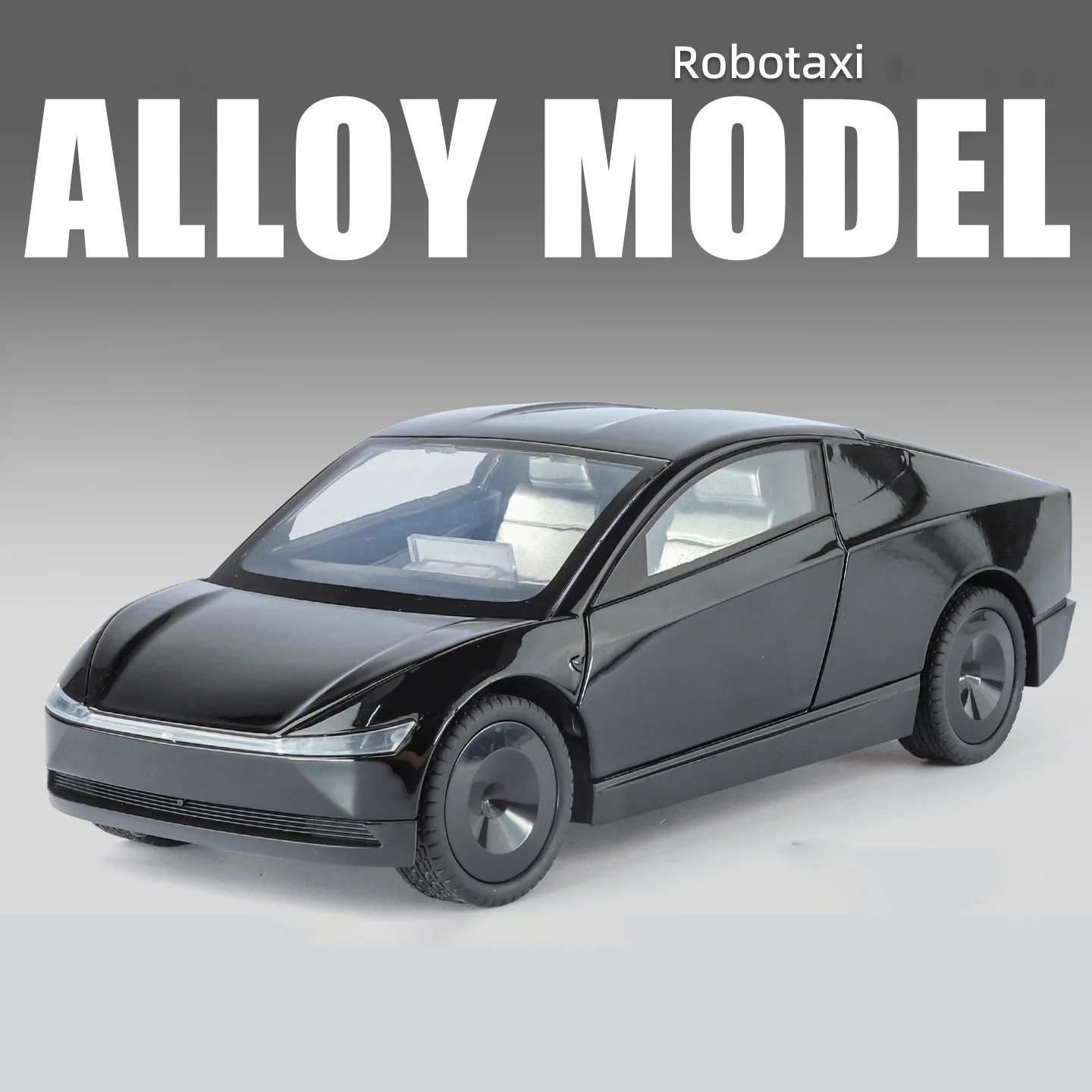(negro) Coche De Juguete A Escala 1:24 De Aleación, Modelo De Coche De Metal Fundido A Presión Con Sonido Y Luz, Coche De Juguete Para Niños