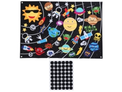 Juego Educativo: Tablero De Fieltro Del Sistema Solar Para Armar, 45 Piezas, Narración De Historias Espaciales