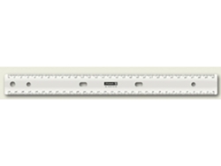 Regla 104977230 (para uso escolar y de oficina, 30 cm, para archivar, para mecanismos de 2 y 4 anillas, Gokoco)