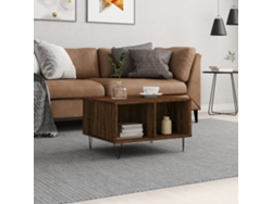 Mesa de centro HARLANV1 con cristal templado negro (60x60x35 cm)