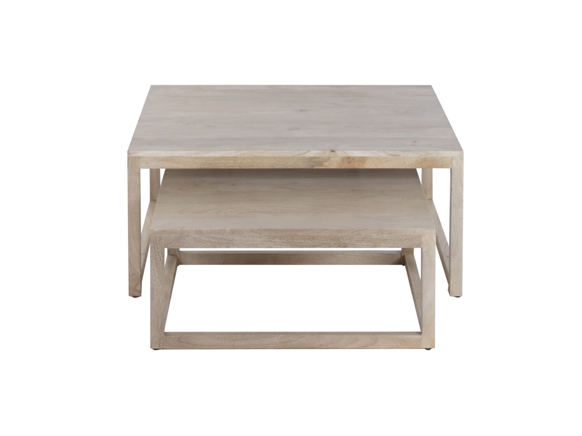 Set 2 Mesa Centro Mango 90x90x41cm