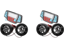 Reproductor De Música Mp3 Para Motocicleta (2 Unidades), Altavoz Estéreo Bluetooth, Sistema De Audio Manos Libres, Radio Fm Resistente Al Agua.