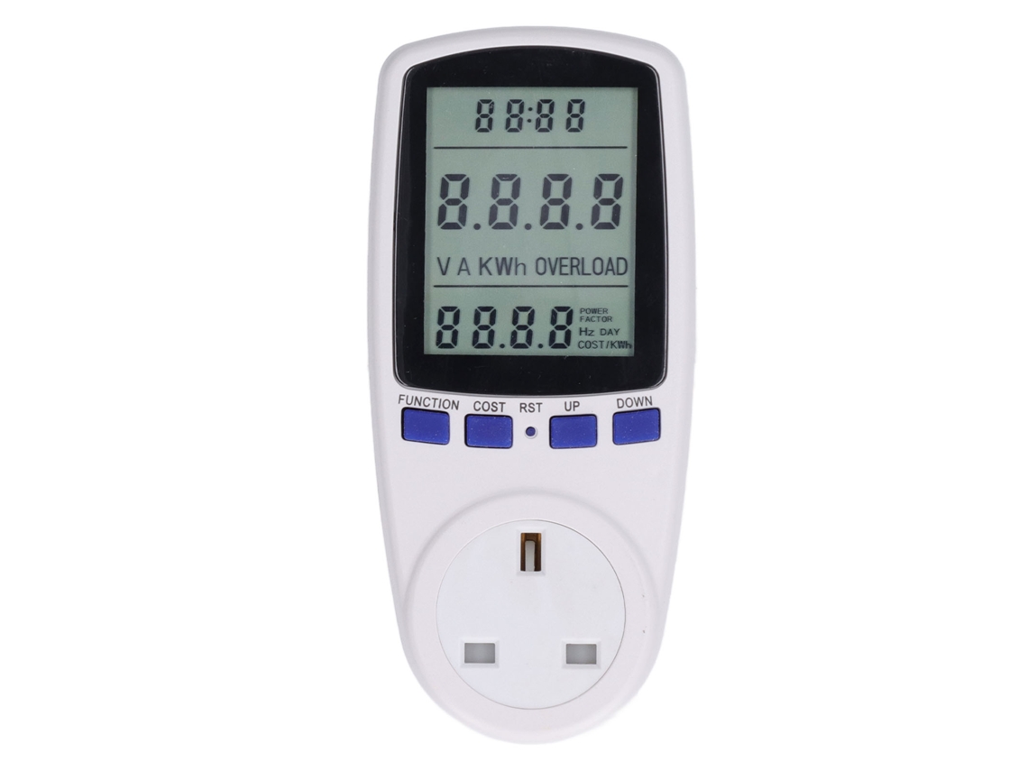 Medidor de energía con pantalla LCD y 7 modos de visualización, monitor de consumo eléctrico enchufable.