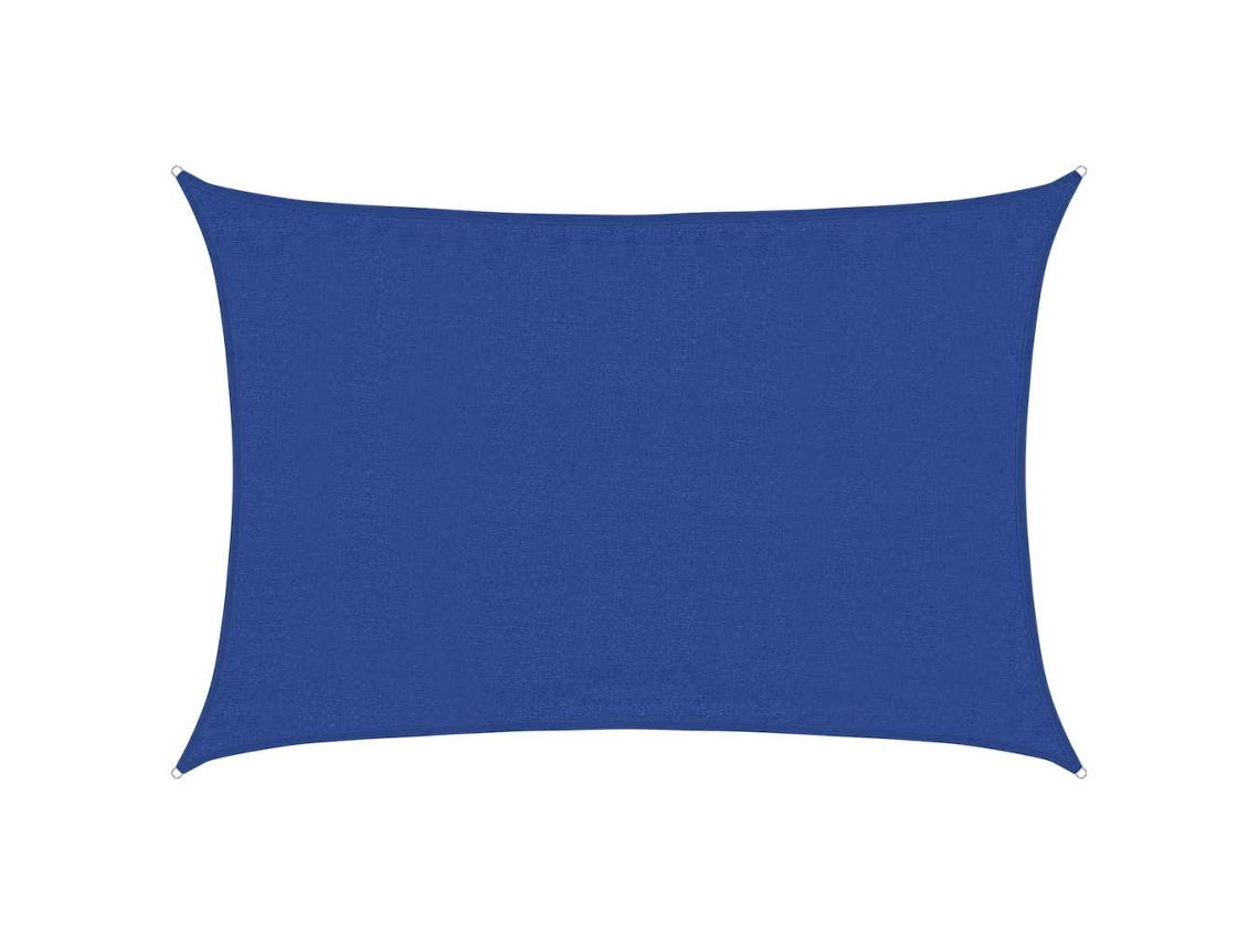 vidaXL Toldo de vela rectangular HDPE azul 160 g/m² 3,5x4,5 m