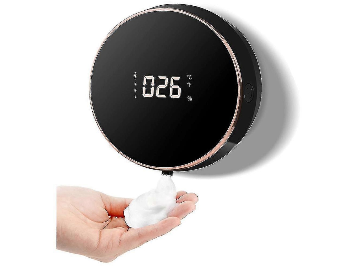 Dispensador de Jabón Automático, Dispensador de Jabón Eléctrico Dispensador de Jabón de Espuma Sin Contacto Montado en la Pared Negro N4409 Rosewell