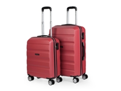 Conjunto de 2 Maletas de Viaje ITACA ABS Rojo (35 L/70 L)