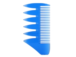 2026-pente Profissional De Óleo Para Homens Pente Portátil De Dentes Largos Pente De Cabelo (azul)