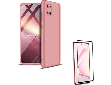 Funda y Protector de Pantalla Samsung Galaxy Note 10 Lite PHONESHIELD Slim Armor 360º / Flexguard Full Rosa