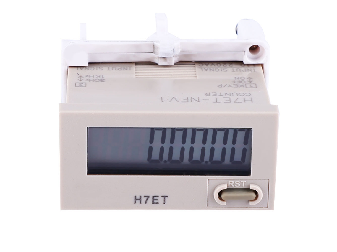Medidor Eléctrico Digital H7et-nfv1 De 110-220 V Ca Con Totalizador De Pantalla Lcd De 8 Dígitos
