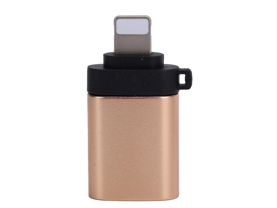 Adaptador Otg Usb 3.0 Para Carga Rápida Y Transferencia De Datos Para Teléfonos Móviles Ios - Dorado