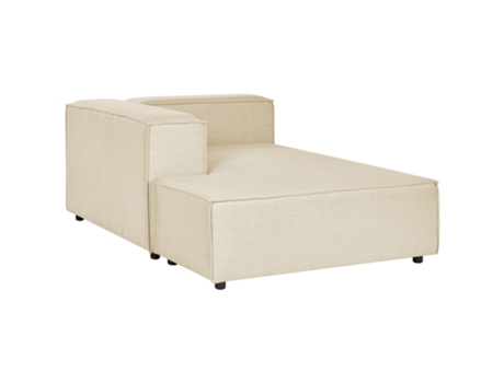Chaise lounge de lino beige derecho BELIANI Aprica