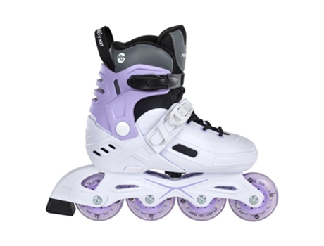 Patins Juniores Inline Khaan Nxt Adjustable Branco Roxo Eu 27-30Powerslide