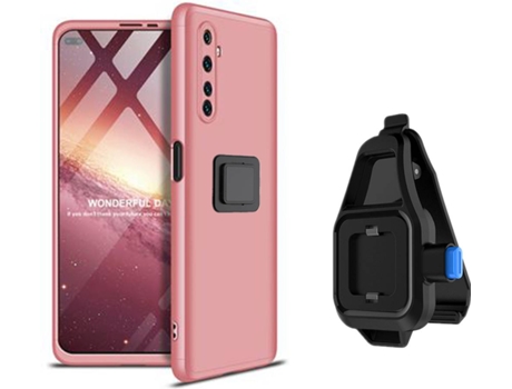 Funda Realme 6 Pro Slim Armor 360º con Soporte para la Cintura Rosa