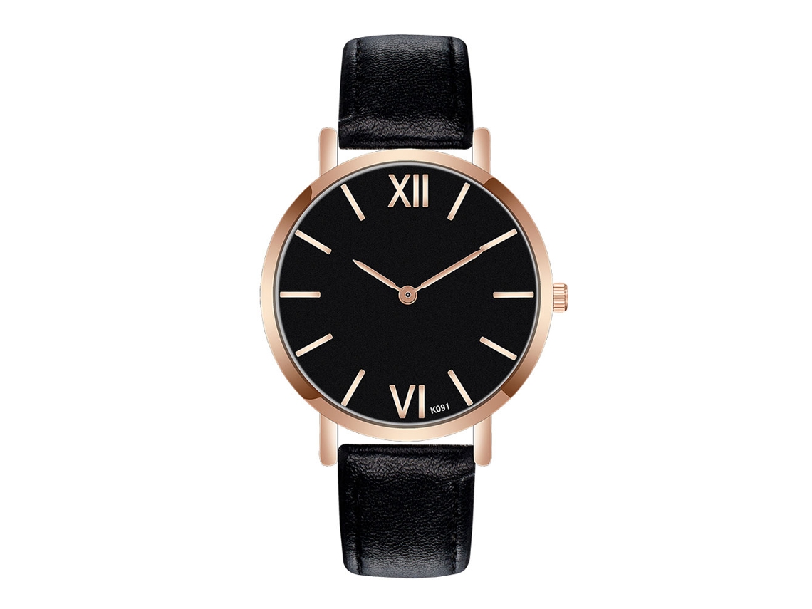 Reloj De Pulsera De Negocios Para Hombre Con Movimiento De Cuarzo K091-m Negro