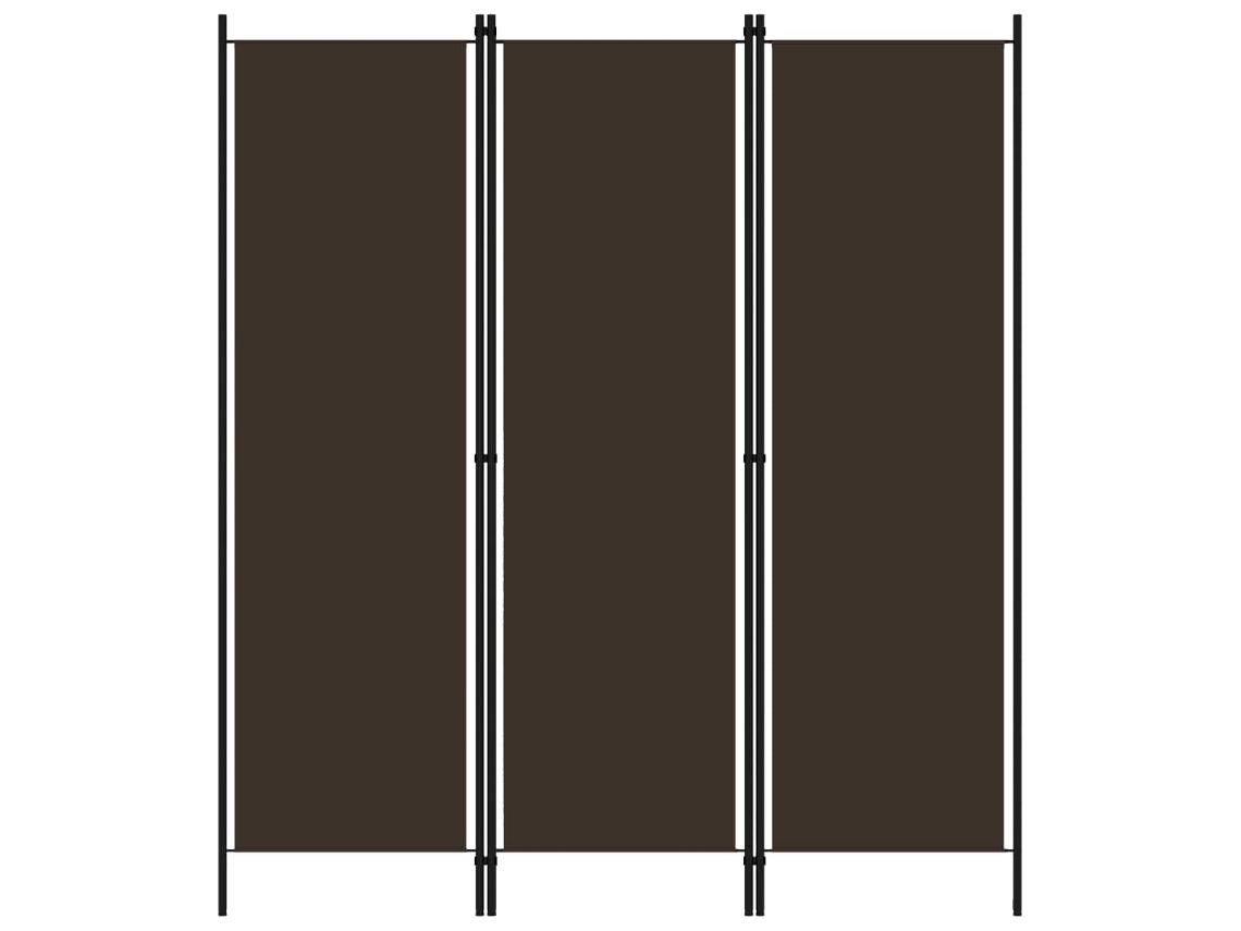 Biombo Divisor De 3 Paneles Marrón 150x180 Cm