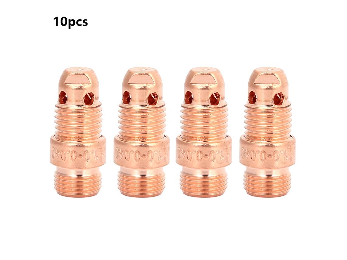 10 Unidades De Cuerpo De Chaleco De Cobre 17cb20 Para Consumibles De Antorcha De Soldadura Tig De 1,0 Mm