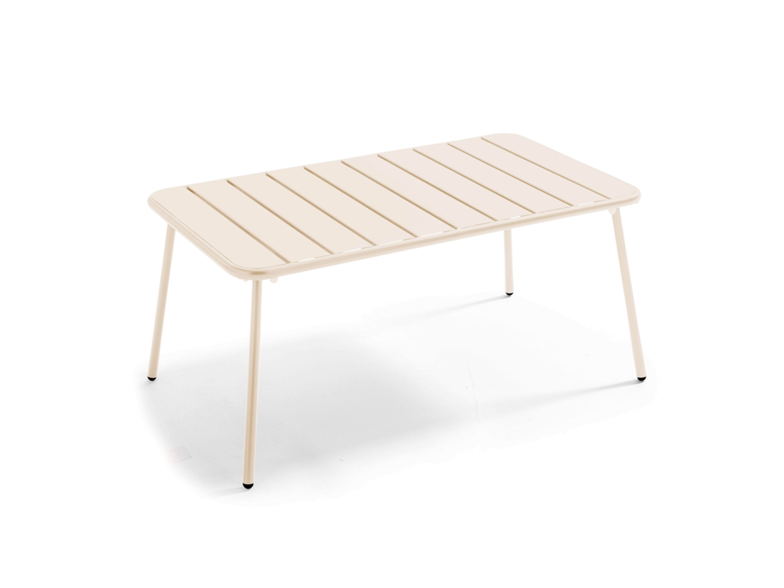 Mesa de centro rectangular para jardín de 90 x 50 cm