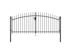 Puerta Doble Para Valla Con Puntas De Lanza 300x150 Cm