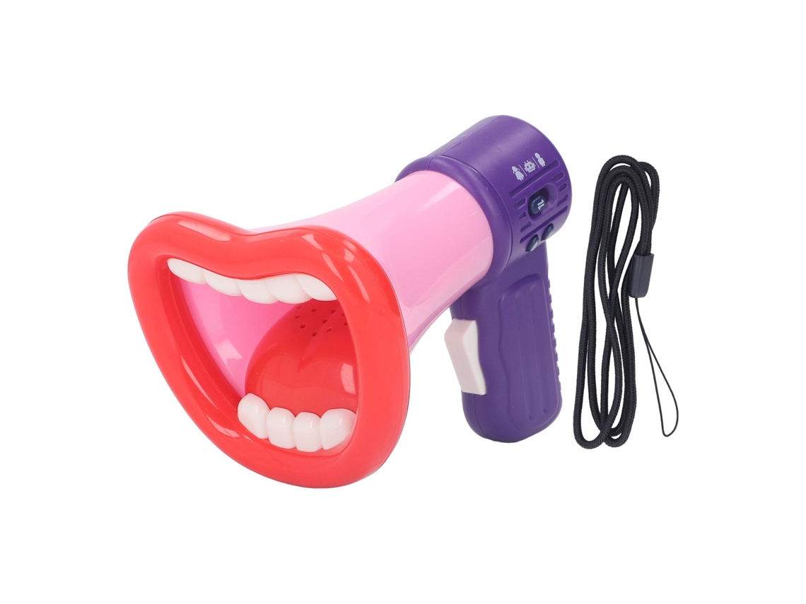 Ats-juguete Cambiador De Voz Para Niños Con Bocina Grande Grabación Efectos Sonoros Altavoz Educativo Con Cordón Rosa