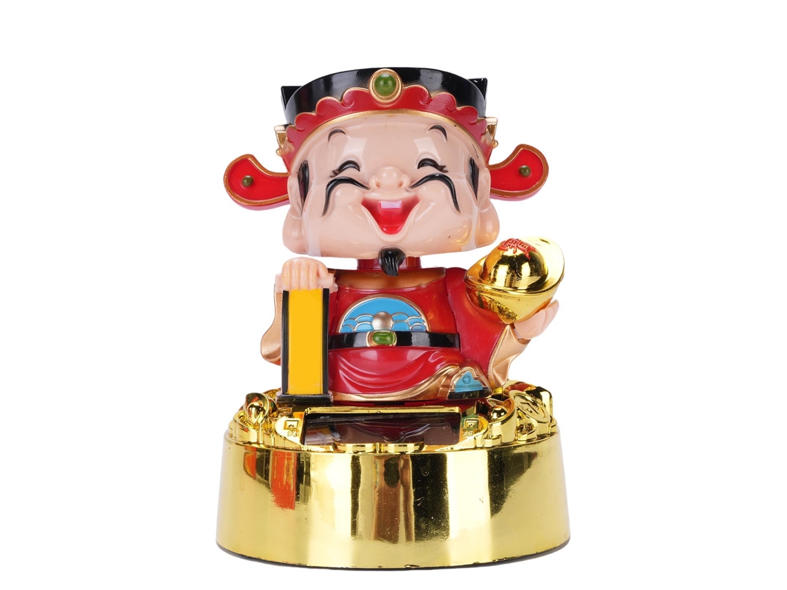 2026-estatua De Cai Shen Solar Con Cabeceo, Ornamento De Fortuna Para Coche Y Hogar, Decoración Del Camino Sur