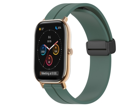 Correa Smartwatch para Amazfit GTS 20mm Silicona con Cierre Magnético Color Sólido (Verde Oliva)