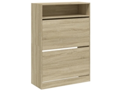 Juego de 2 zapateros con 2 cajones abatibles, roble Sonoma MAISON EXCLUSIVE (80x34x116 cm)