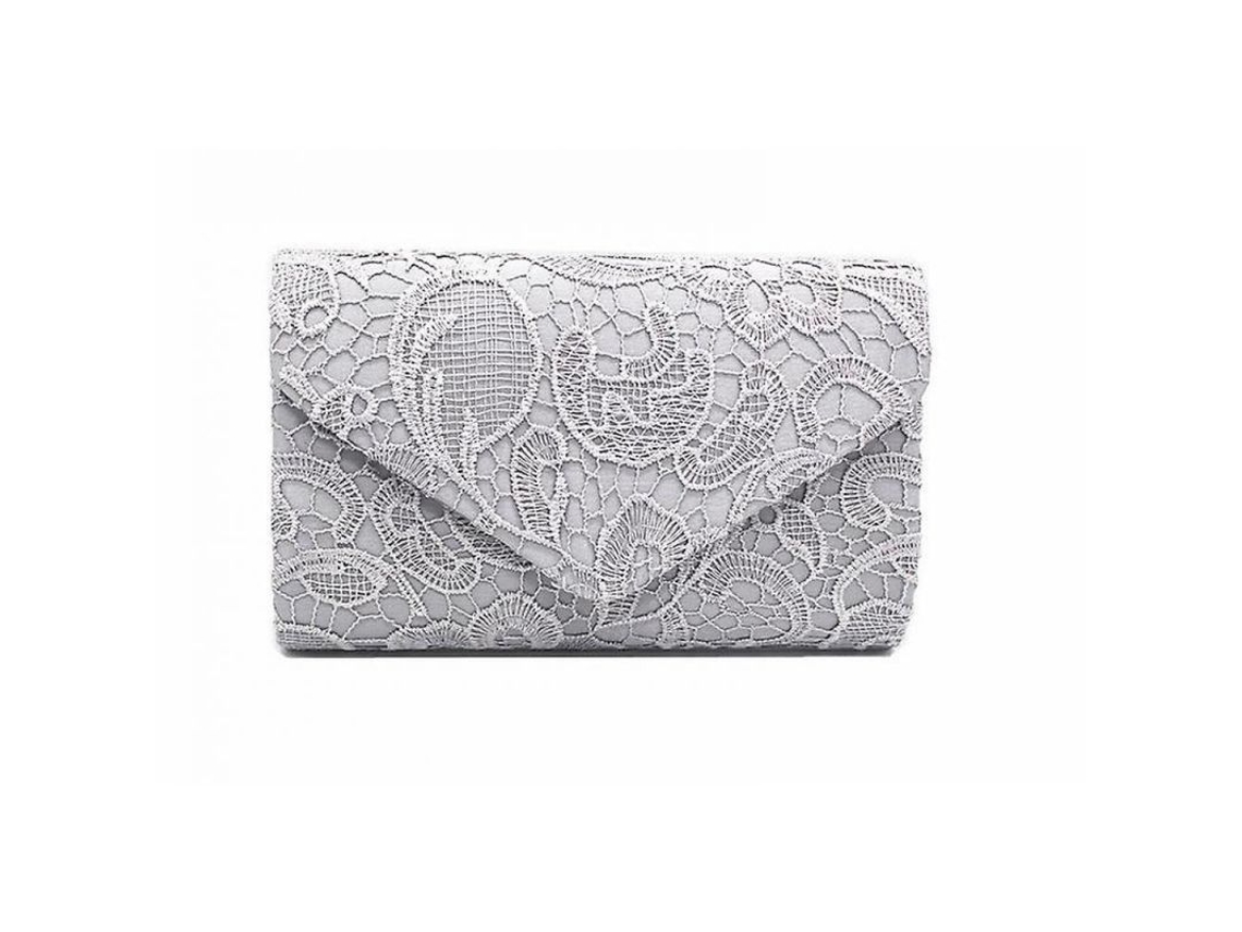 Elegante Bolso De Mano Para Mujer De Tela De Encaje Floral Para Fiestas Nocturnas, Bodas Y Graduaciones Gbo