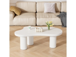 Mesa de centro irregular en forma de nube de MDF y PVC QINGYU TECH (107x66x40,5 cm)