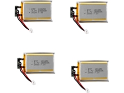 4 Baterías Recargables De Polímero De Litio (lipo) 103450 De 3,7 V Y 1800 Mah