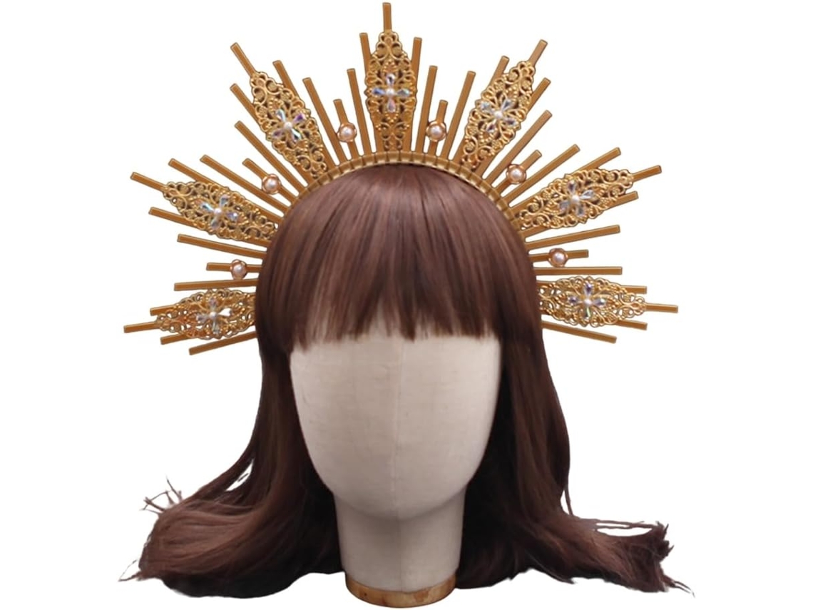 Diadema Nupcial Sungoddess, Corona Para Boda, Despedida De Soltera, Aro Para El Cabello Elegante Para Mujer.