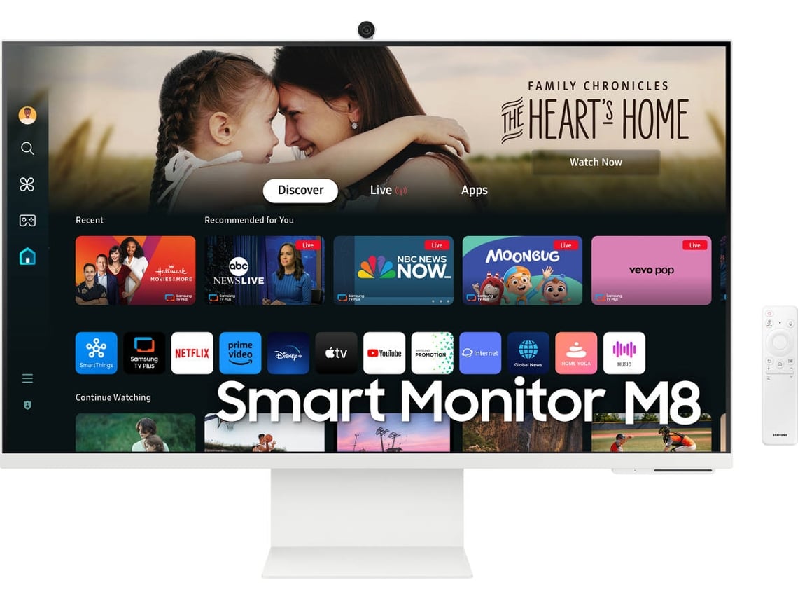 Monitor SAMSUNG Smart Monitor M80D LS32DM80 (32" - 60 Hz - 4K UHD - Blanco)