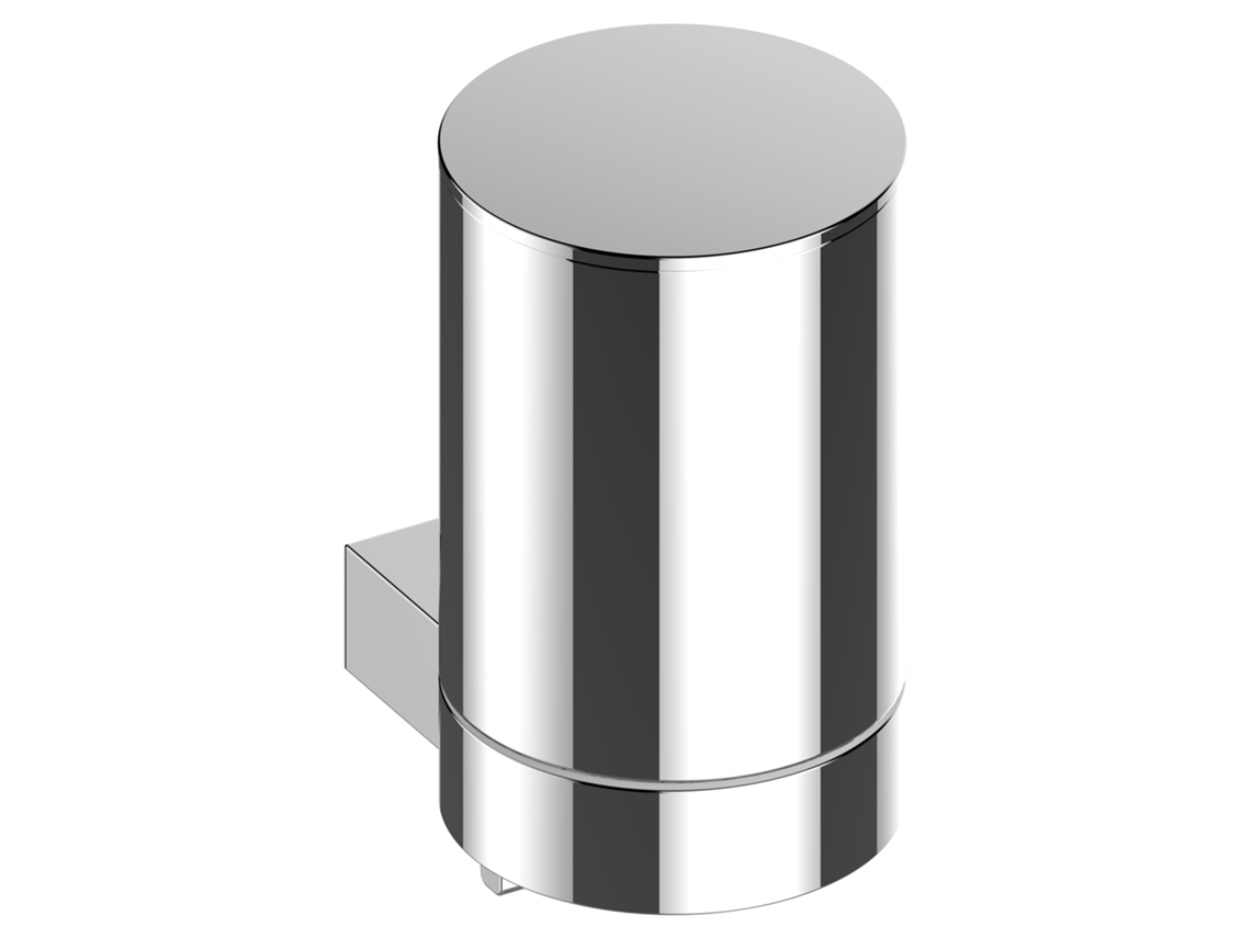 Dispensador de jabón líquido Keuco Plan, vaso deslizante de metal, 280 ml, 14951010000, color cromado