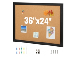Tablón de anuncios de corcho 91x61cm con marco de MDF Tekmaquinas