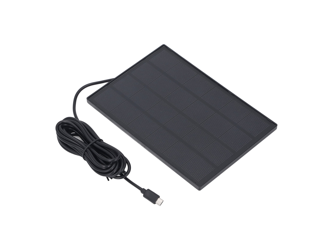 Panel solar de 5 W y 5 V para cámara de seguridad IP66 USB-C