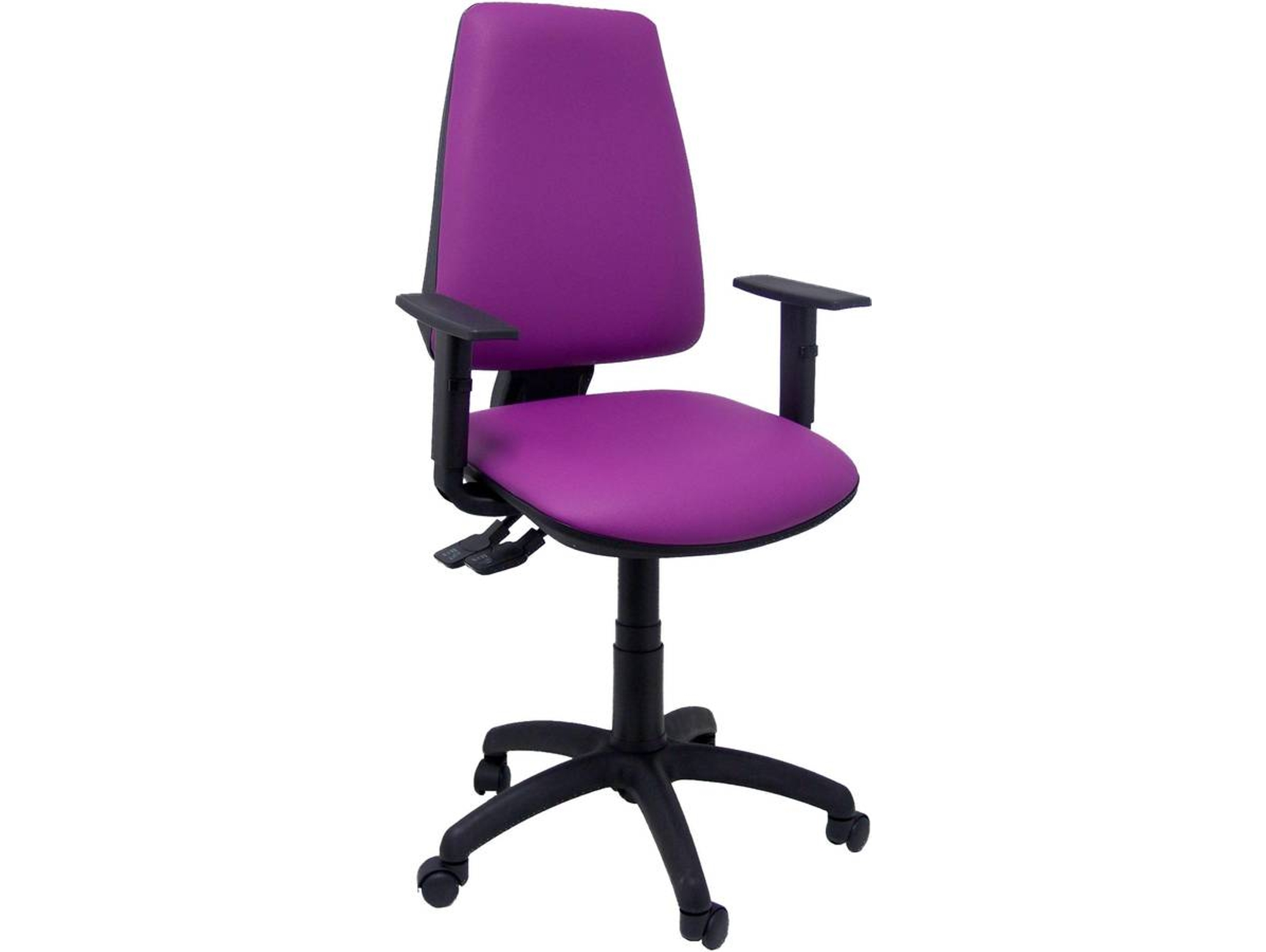 Silla de Escritorio Operativa PIQUERAS Y CRESPO Elche S Morado (Brazos regulables - Similipiel)