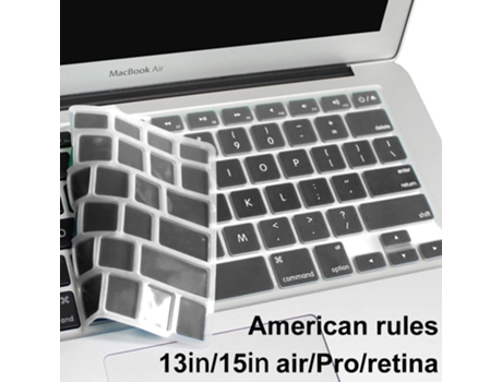 Funda ELKUAIE protectora para teclado Macbook Air/Pro/Retina 13 y 15 A1466 A1369 A1278 A1286 A1502 Us Layout Gris