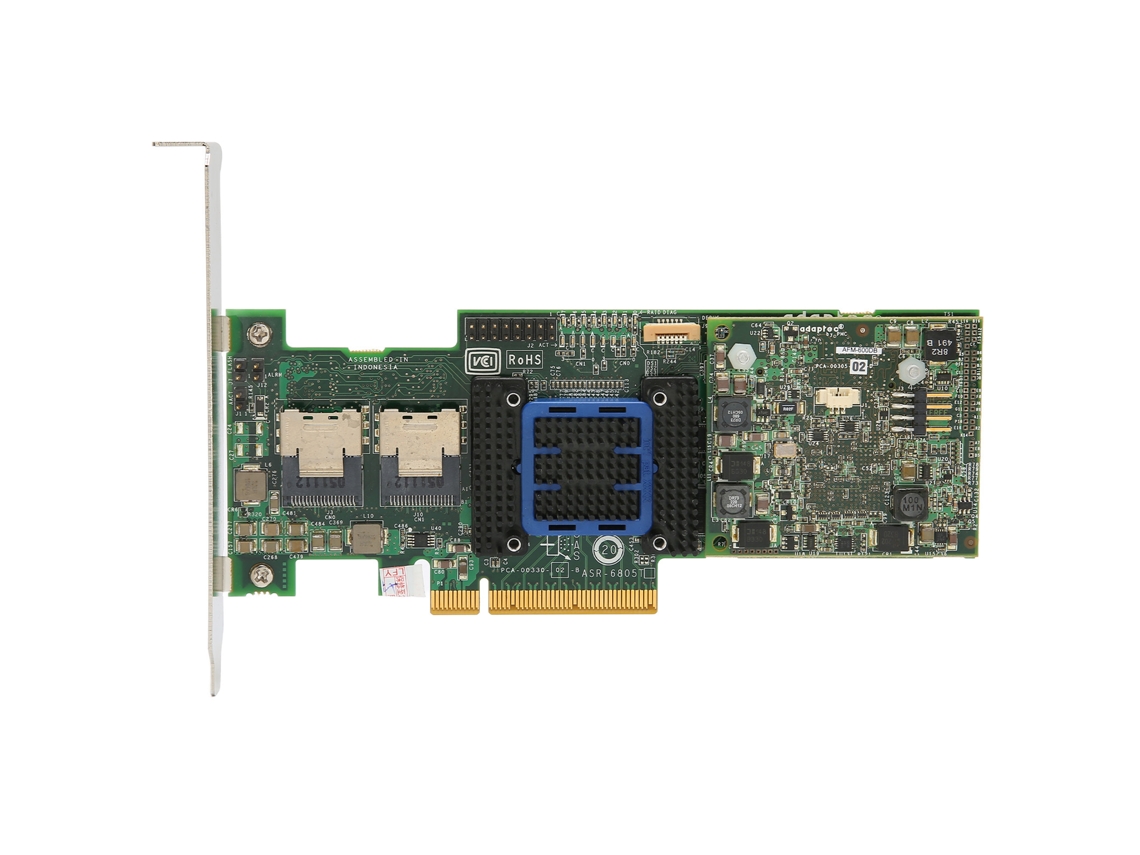 Placa De Controlador Raid Asr 6805t Pcie 2.0 X8 Com Cache E Gerenciamento Inteligente De Energia Para Servidores Web Oltp