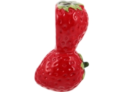 Pequeño Jarrón Decorativo De Cerámica Con Forma De Fresa Roja, De 15 Cm De Altura, Para Flores Frescas Y Arreglos Florales...