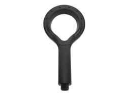 Rociador de ducha de alta presión con salida de agua grande, cabezal de ducha de mano hueco para baño doméstico, color negro