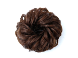 Rebabas de pelo rizado de seda artificial de color marrón claro