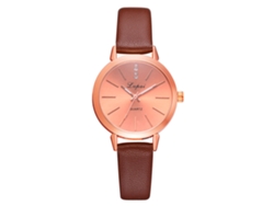 Reloj De Pulsera Casual Para Mujer Lvpai Con Diamantes De Imitación, Movimiento De Cuarzo De Aleación, Color Marrón.