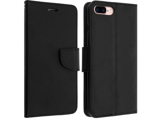 Funda iPhone 7 Plus, 8 Plus AVIZAR Fancy Style Negro