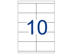 Etiquetas Adhesivas Multi3 Rectas Multi3 100 Hojas APLI (Blanco - 105 X 57 mm)