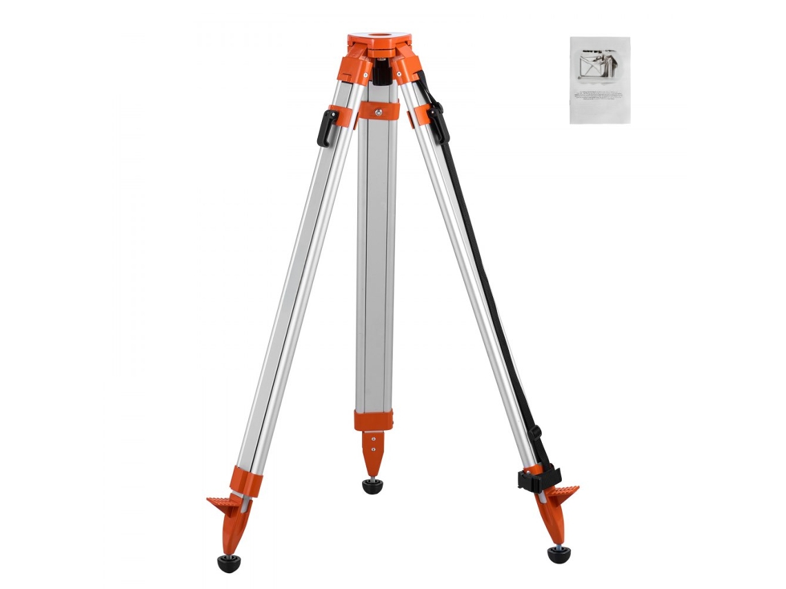 Trípode Profesional de Aluminio para Láser y Nivel, Ajustable Hasta 1665mm, Resistente y Ligero Tekmaquinas